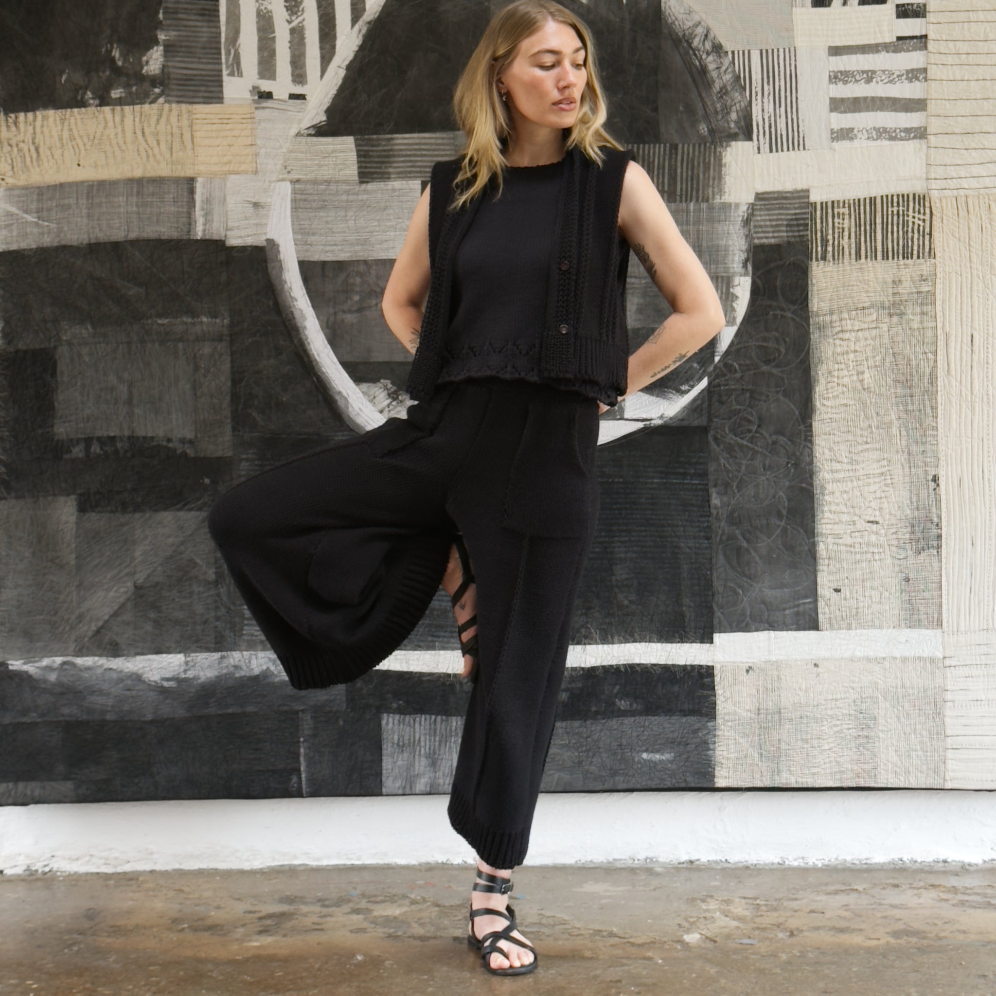 RIBLINE Cropped Widelegs