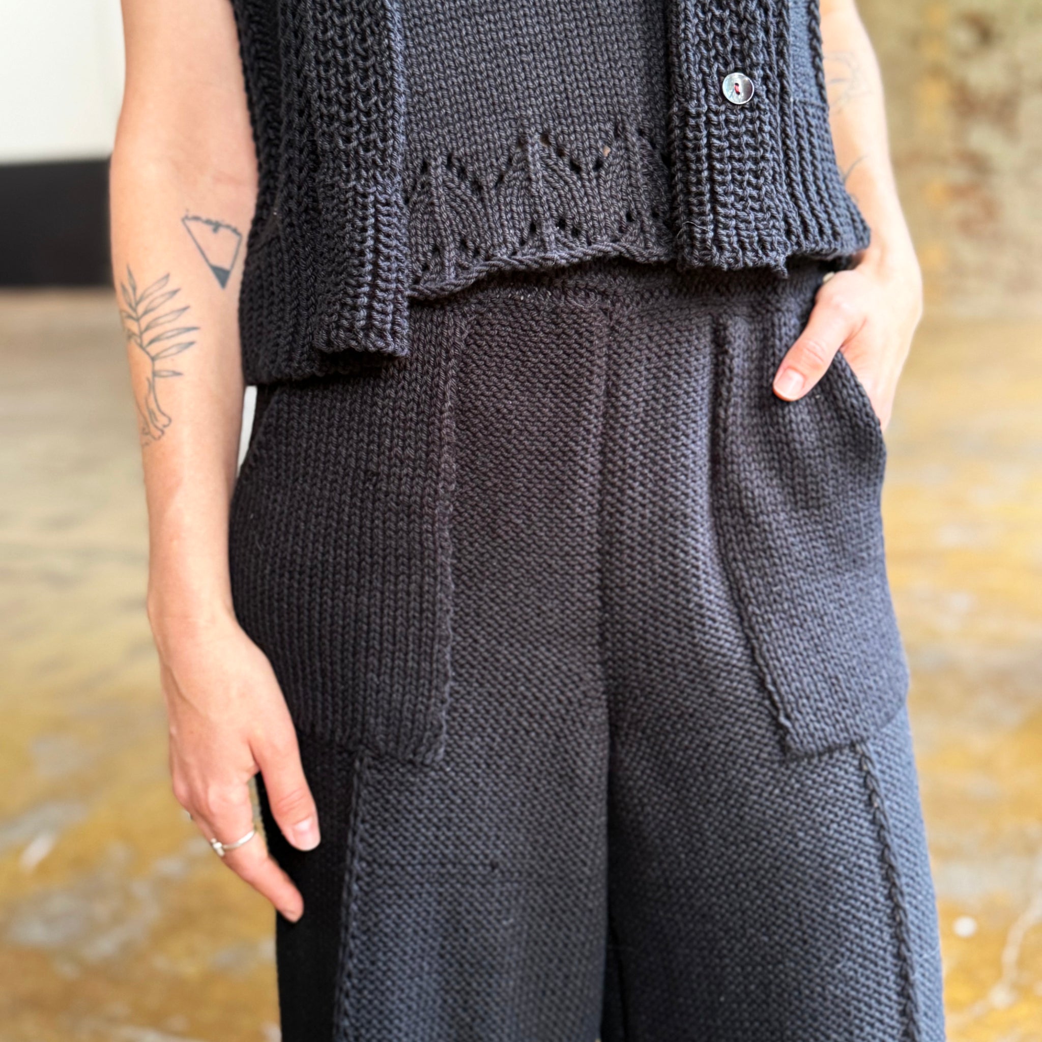 RIBLINE Cropped Widelegs