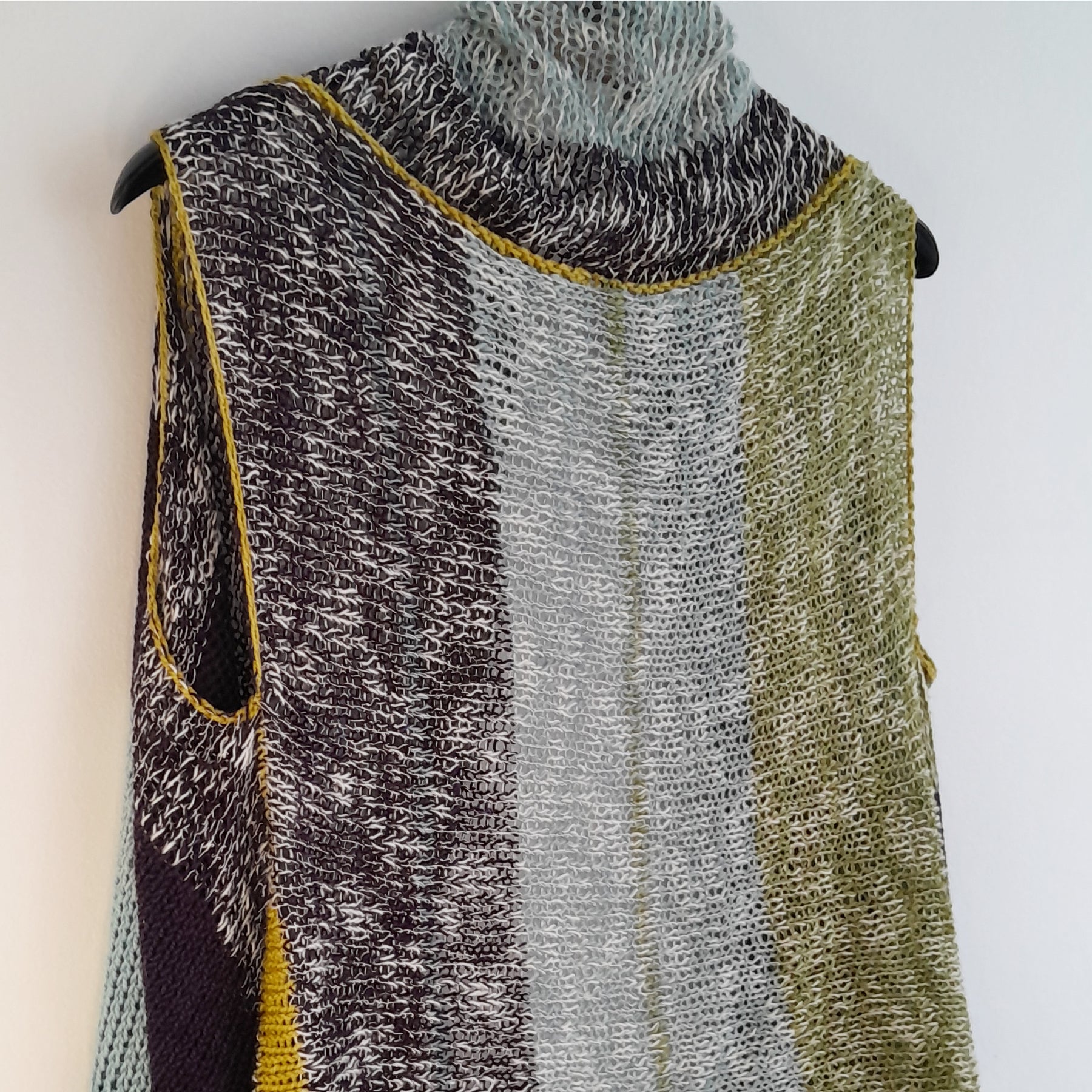 Convertible Gilet - Greens & Blues, Aubergine, Chartreuse