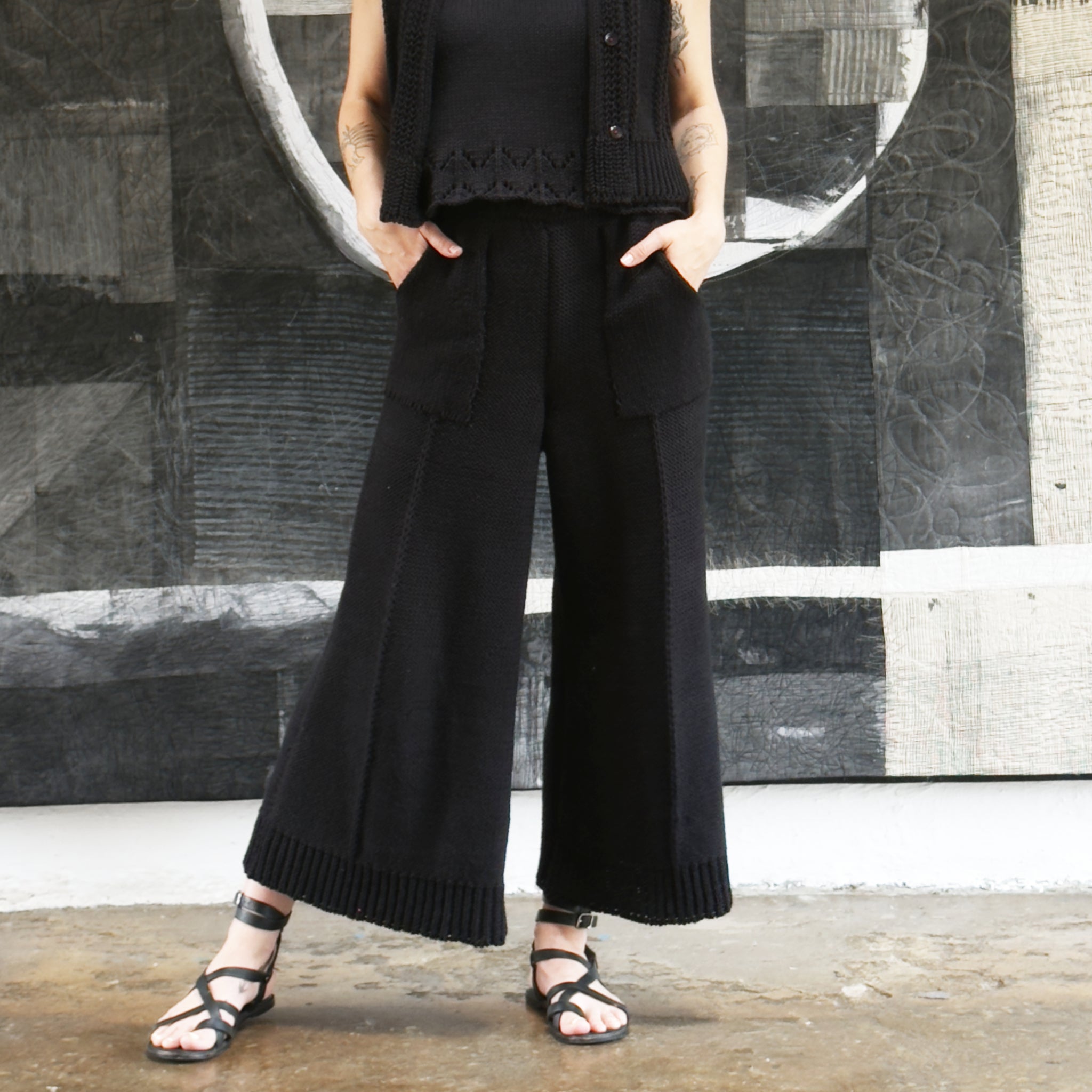 RIBLINE Cropped Widelegs